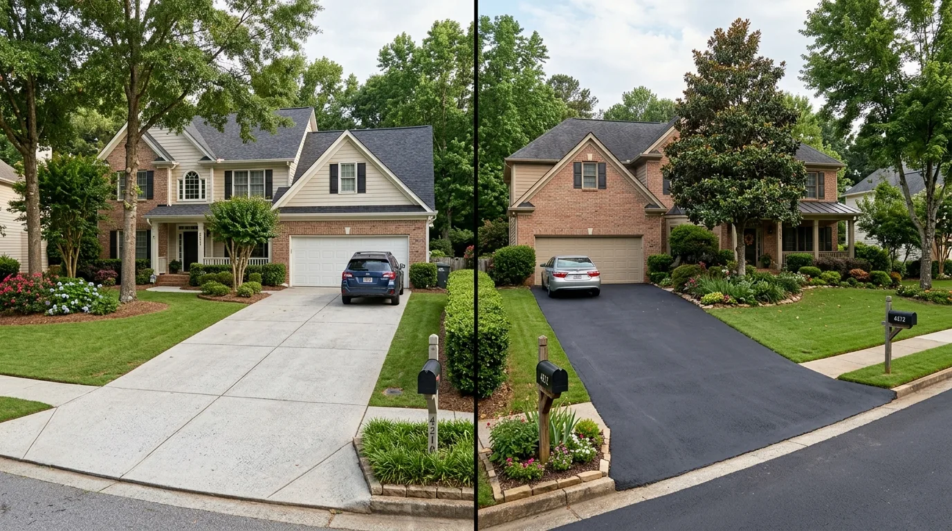 Concrete vs. Asphalt Driveway: Best Choice for Roswell Homes